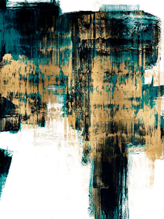 Infatuation Gold on Teal II - Alex Wise - comprar online