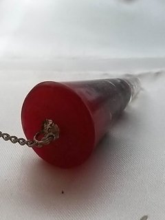 Pêndulo de orgonite 6cm vermelho com granada - Orgonites e loja de artigos esotéricos