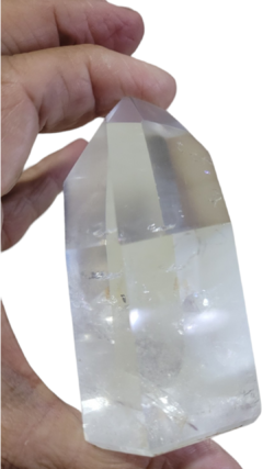Ponta cristal de quartzo gerador com arco-íris -8cm- 236g