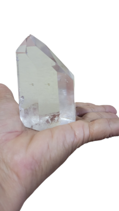 Ponta cristal de quartzo gerador com arco-íris -8cm- 236g - comprar online