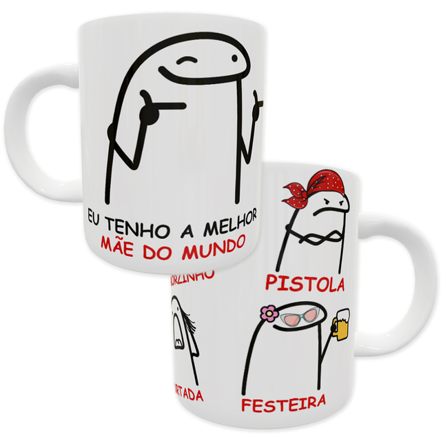 Caneca Flork Boneco Palito Para a Melhor Mãe do Mundo!Cod369