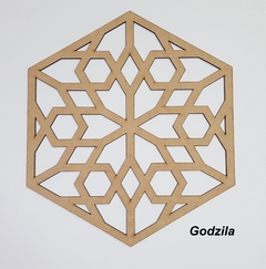 Painel Decorativo Cobogó  Hexagonal PH-23 MDF cru 3mm de espessura