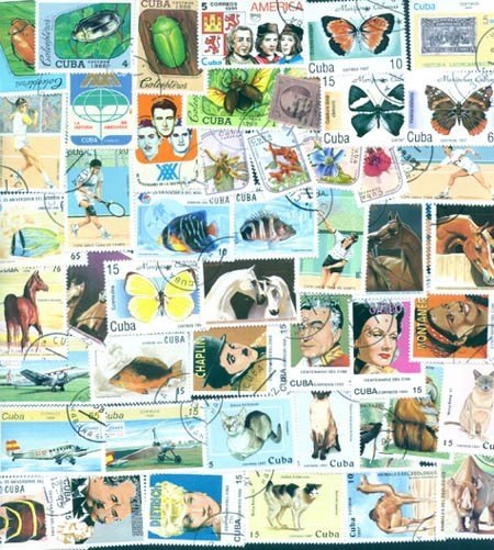 Colección de 500 estampillas de CUBA