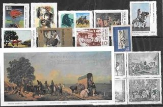 Colección Argentina de GAUCHOS (13 Sellos + 2 bloque)