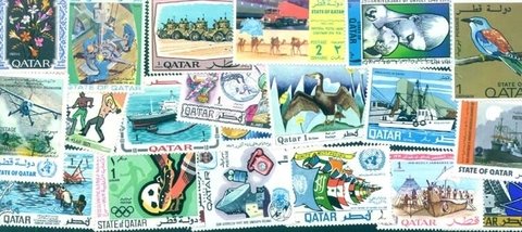 Colección de 20 estampillas de QATAR