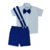 roupa social infantil batismo com camisa branca e bermuda azul royal