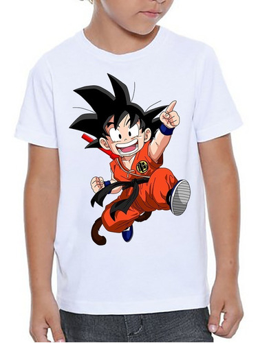 Camiseta Infantil Dragon Ball Goku Kid Anime Mangá