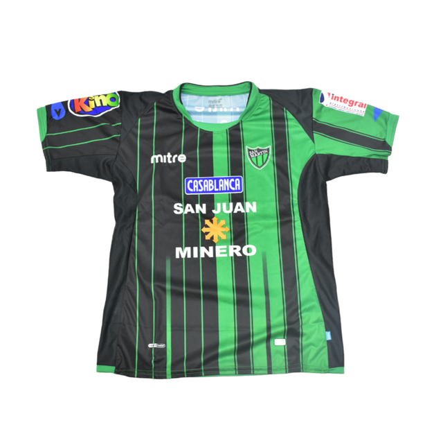 Camiseta San Martin de San Juan Titular Mitad Verde Mitad Negro Mitre