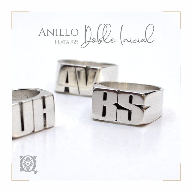 Anillo doble inicial sale