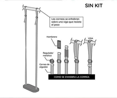 instrucciones de como colocar la hamaca en una viga