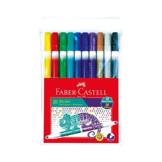 PLUMÓN FABER CASTELL BICOLOR X 10 UND