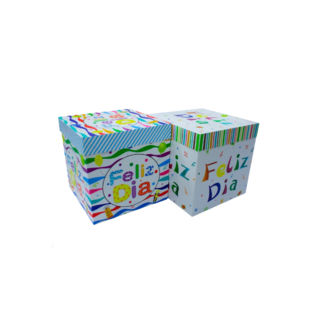 CAJA DE REGALO FELIZ DIA X UND