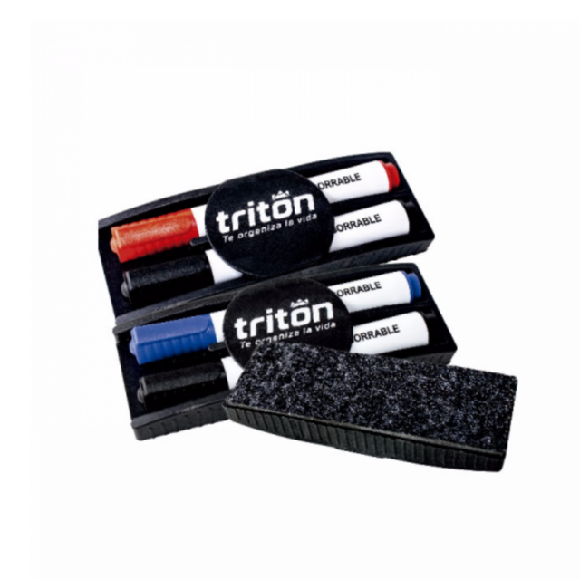 KIT BORRADOR TABL + 2 MARCADORES TRITON KIT BORRADOR TABL + 2 MARCADORES TRITON