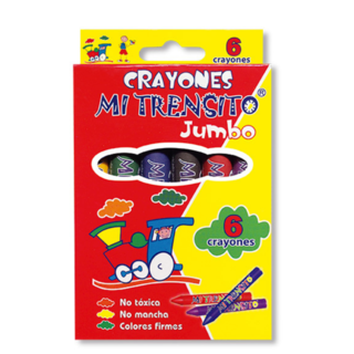 Crayon jumbo mi Trensito por 6 unidades