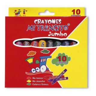 crayon jumbo mi trensito x 10 und