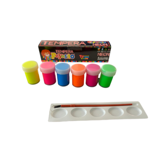 TEMPERA NEON PAYASITO X 6 UND