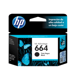 Cartucho HP original 664 negro