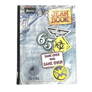 CUADERNO NORMA COSIDO CUADROS JEAN BOOK 1 MATERIA