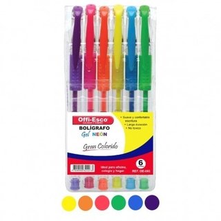 Esfero Con tapa Neon Offi esco x 6 Und