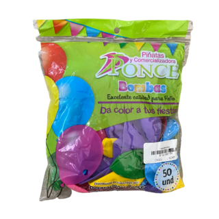 BOMBAS & GLOBOS PAQUETE X 50 UNIDADES