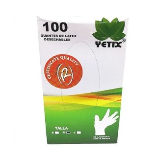GUANTE LATEX CAJA X 50 PARES 100 GUANTES