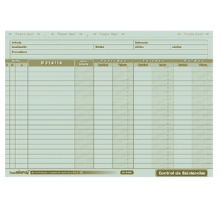 FORMA MINERVA 3014 TARJETA CONTROL EXISTENCIA