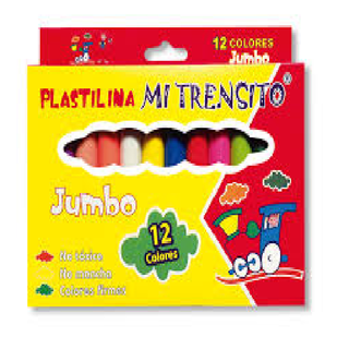 PLASTILINA MI TRENSITO JUMBO X12
