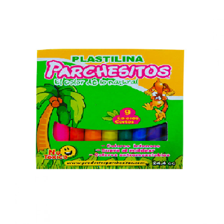 PLASTILINA PARCHESITO CORTA X 9 UND