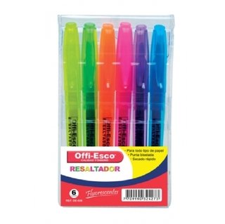 RESALTADOR OFFI ESCO LAPIZ X 6 UND