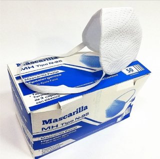 TAPABOCAS REUTILIZABLE TIPO N95 CAJA X 50 UND TERMO SELLADO 3 CAPAS 150 GRAMOS