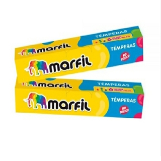 TEMPERA MARFIL ESCOLAR NO TOXICA X 6 UND PALETA Y PINCEL