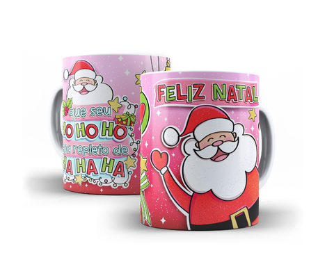 Caneca Ho Ho Ho Feliz Natal - Mai Personalizados