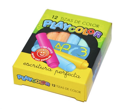 Tizas de colores Playcolor X 12 - Libreria Saturno