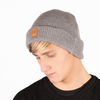 Gorro tejido punto gris