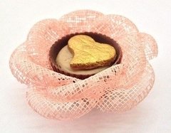 Capacillos para Dulces de Bodas Rosa en Tela (30 unidades)