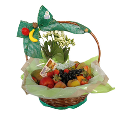 CESTA DE FLORES E FRUTAS NATURAL - comprar online