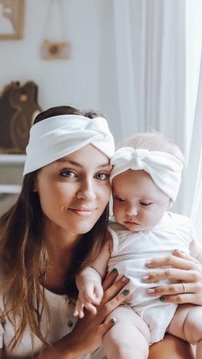 Vincha/Turbante Mother & Baby Pepa Blanco