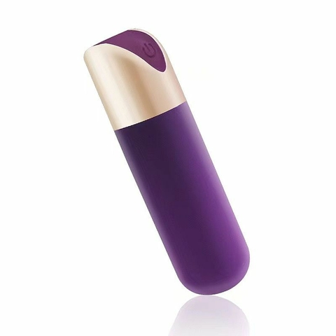 MINI BULLET VIBRADOR RECARREGÁVEL COM 10 MODOS DE VIBRAÇÃO COR ROXA – CÓD 2556