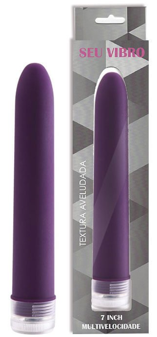 VIBRADOR 17,5CM PERSONAL TEXTURA EMBORRACHADA ROXO - CÓD 2065