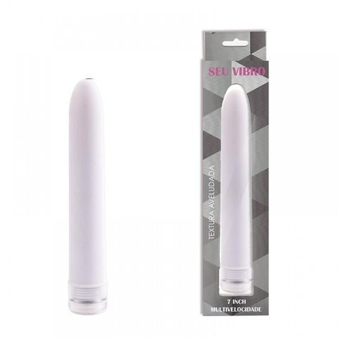 VIBRADOR 17,5CM PERSONAL TEXTURA EMBORRACHADA BRANCO - CÓD 2169