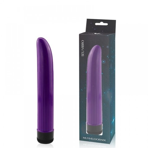 VIBRADOR 17,5X2,5CM PERSONAL COM TEXTURA CANELADA ROXO – CÓD 2204