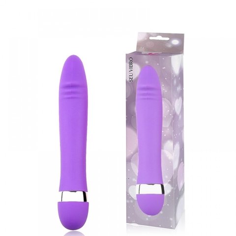 VIBRADOR 18,3X3 PERSONAL COM 10 MODOS DE VIBRAÇÃO E FORMATO DE GLANDE NA PONTA ROXO – CÓD 2211