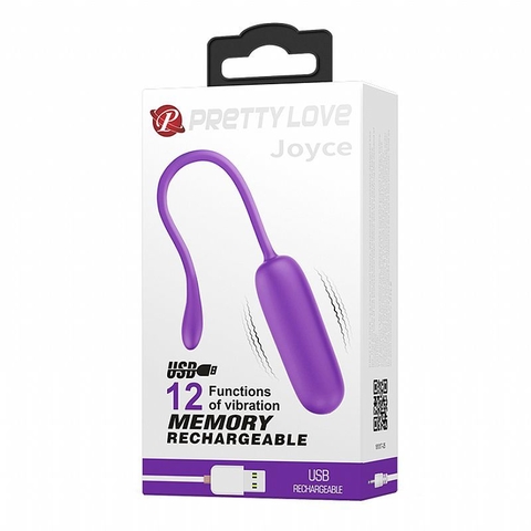 PRETTY LOVE JOYCE CÁPSULA VIBRATÓRIA RECARREGÁVEL COM 12 MODOS DE VIBRAÇÃO COR ROXO – CÓD 2325