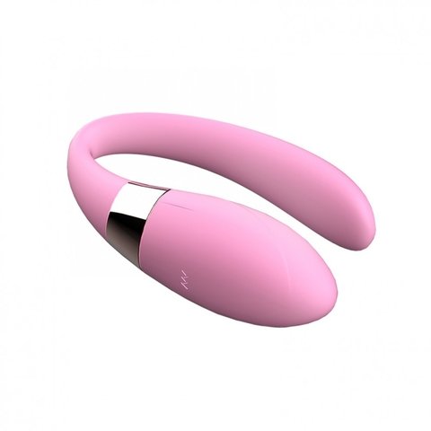 VIBRADOR PARA CASAIS COM CONTROLE WIRELESS, RECARREGÁVEL, POSSUI 7 MODOS DE VIBRAÇÃO COR ROSA – CÓD 2354