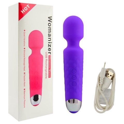 WOMANIZER MASSAGEADOR COM 20 MODOS DE VIBRAÇÃO E CORPO TEXTURIZADO COR ROXO – CÓD 2448