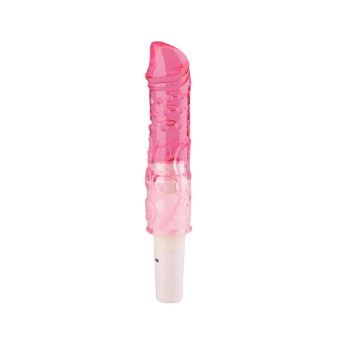 VIBRADOR 21X3CM COM CAPA FORMATO PÊNIS REMOVÍVEL COR ROSA – CÓD 2488