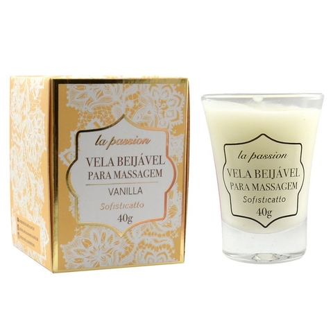 VELA BEIJÁVEL MASSAGEM LA PASSION VANILLA 40G – CÓD 3589