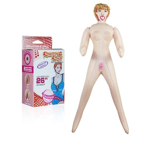 ROMPING ROSY - BONECA INFLÁVEL TAMANHO 66CM DE ALTURA COM 2 ORIFÍCIOS PARA PENETRAÇÃO - CÓD 4029