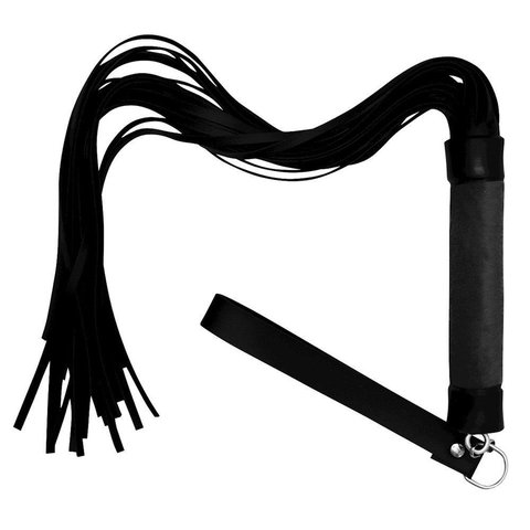 CHICOTE 24 TIRAS 40CM PELÚCIA COR PRETO - CÓD 5771