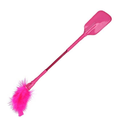 CHIBATA RETANGULAR COM PLUMAS 36CM COR ROSA - CÓD 5901